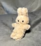 Mini Faux Mink Bunny Pocket Friend Handmade Soft Toy