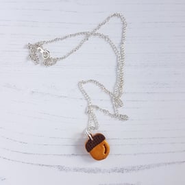 Golden Acorn autumn necklace