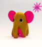 Retro Elephant, wool felt sculpture, Super Seconds Festival