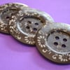Giant Wooden Buttons 60mm Natural Brown Button Huge Large Flower (G9)