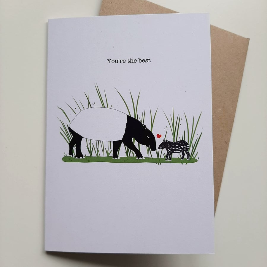 Tapir Father's Day card - Parent's Card - Loved one Card
