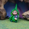 Tiny Garden Gnome 'Nesta' 1.5" OOAK Sculpt by Ann Galvin