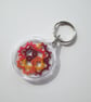  Orange yellow and red Tatted key-ring  - Image 1