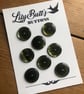 8 x Pearly Green Buttons  - Image 1