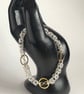 Sterling Silver Chainmaille Bracelet with 24k Gold Vermeil Infinity Symbols  - Image 3