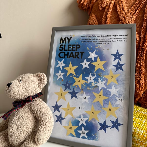 Children's Sleep Chart - Big and Small Stars
