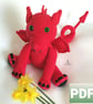 Welsh Dragon Crochet Pattern, Welsh Dragon Amigurumi Pattern