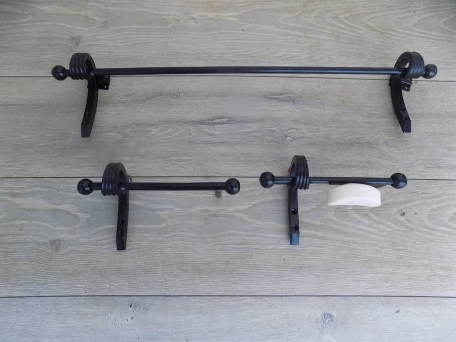 Bathroom Set of 3...................................Wrought Iron (Forged Steel) 