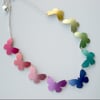 Butterfly necklace in rainbow colours