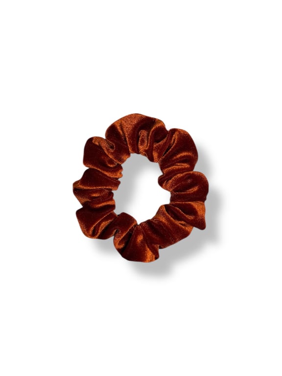 Burnt Orange Velvet Scrunchie - Regular