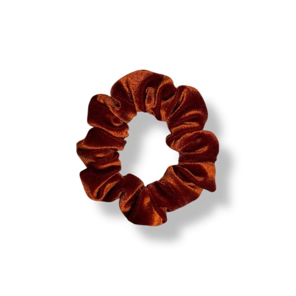 Burnt Orange Velvet Scrunchie - Regular