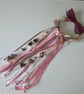 Beautiful WitchBells a tapestry lies nestled within a 8"circle of a bamboo ring 