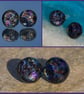 Multicoloured Dichroic Glass Earrings with Sterling Silver Studs - 2513 - Image 6