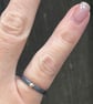 Olde Gold Dot Ring, gold dot ring, oxidised ring, 2mm hammered ring, stack ring, - Image 5