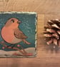Robin Hand Painted Slate Coasters
