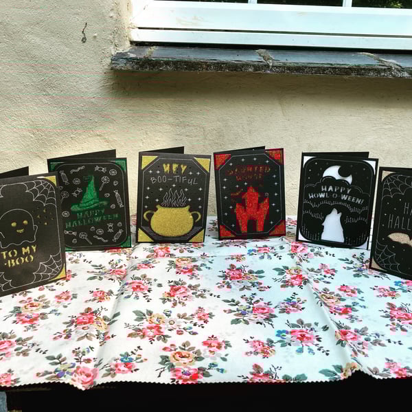 Set of six Halloween Cards 