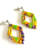 Colourful Handmade Polymer Clay Statement Earrings - Image 4