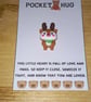 Christmas pocket hug reindeer-Handmade Christmas pocket hug