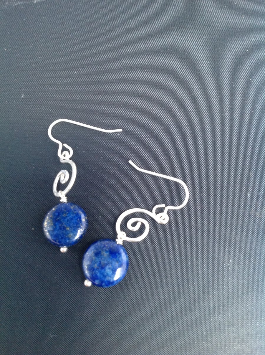 Silver swirl earrings