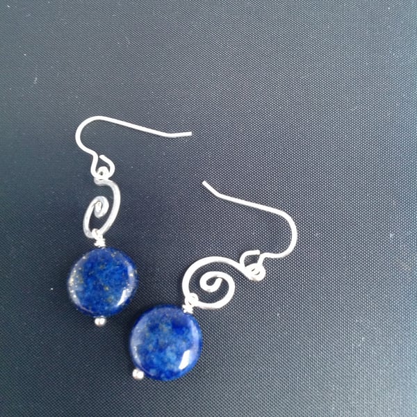 Silver swirl earrings