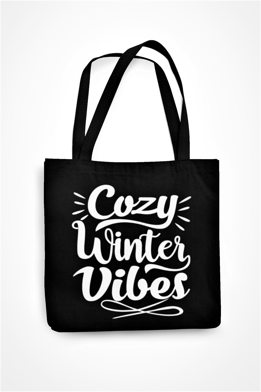 Cozy Winter VIBES  - Novelty Funny Christmas Tote Bag - Shopper Bag
