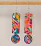 Splashes of colour drop earrings  - Image 2