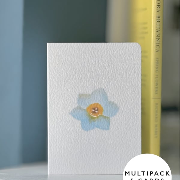 Pastel Birthday card wedding friend card Daffodil watercolour (5-pack)