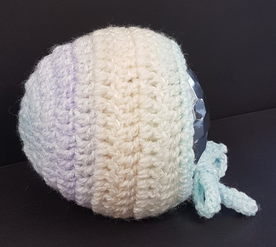 Multicolour crochet baby bonnet Newborn