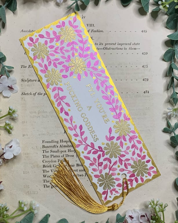 FYI: You Are A Fucking Goddess Handmade  Bookmark