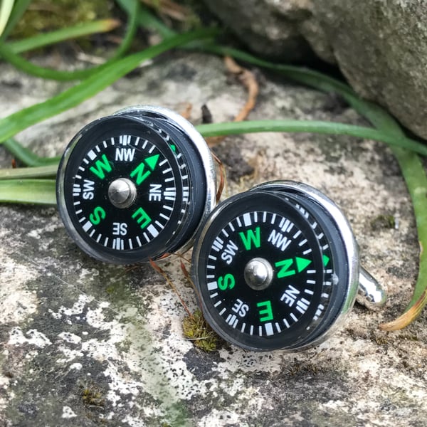 Working Compass Cufflinks 