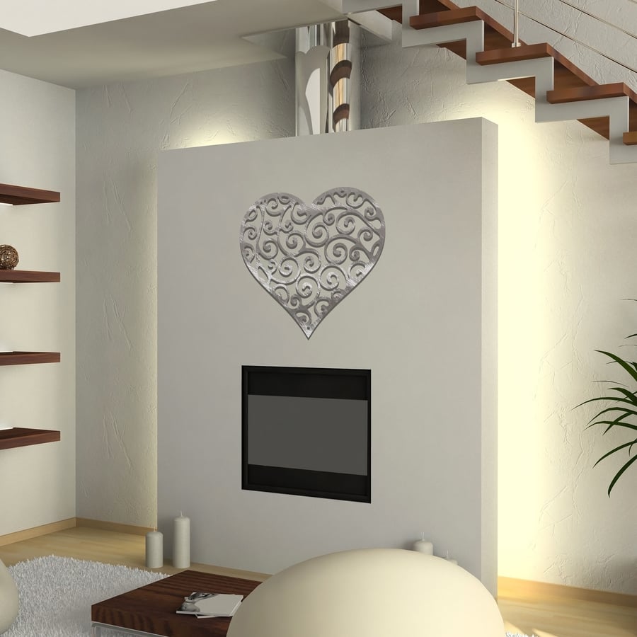 Modern Metal Heart Art - Unique Wall Decor for Homes & Special Gift Idea