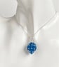 Crystal Blue Egg Sterling Silver Pendant, with an 18 Inch Chain - Image 3