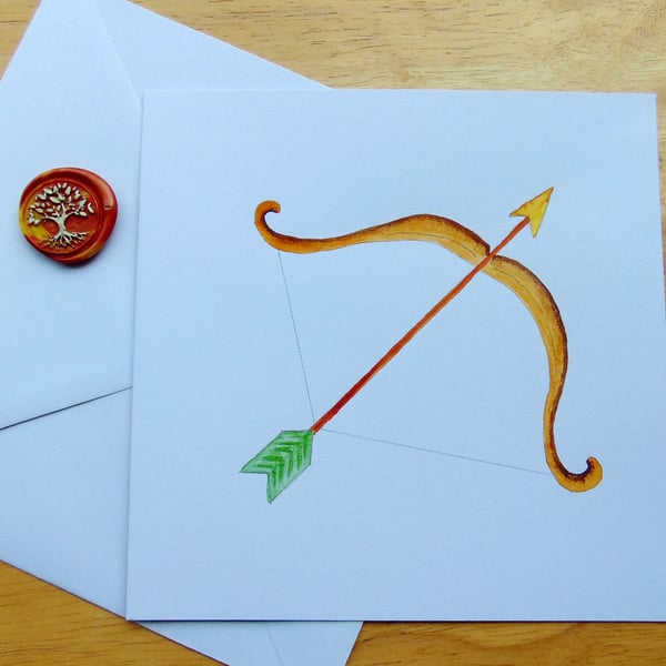 Sagittarius Horoscope Greetings Card With Wax Seal