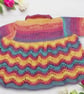 Hand Knitted Rainbow Baby Cardigan Old Shale Matinee Coat 0-3 Months Gift - Image 9
