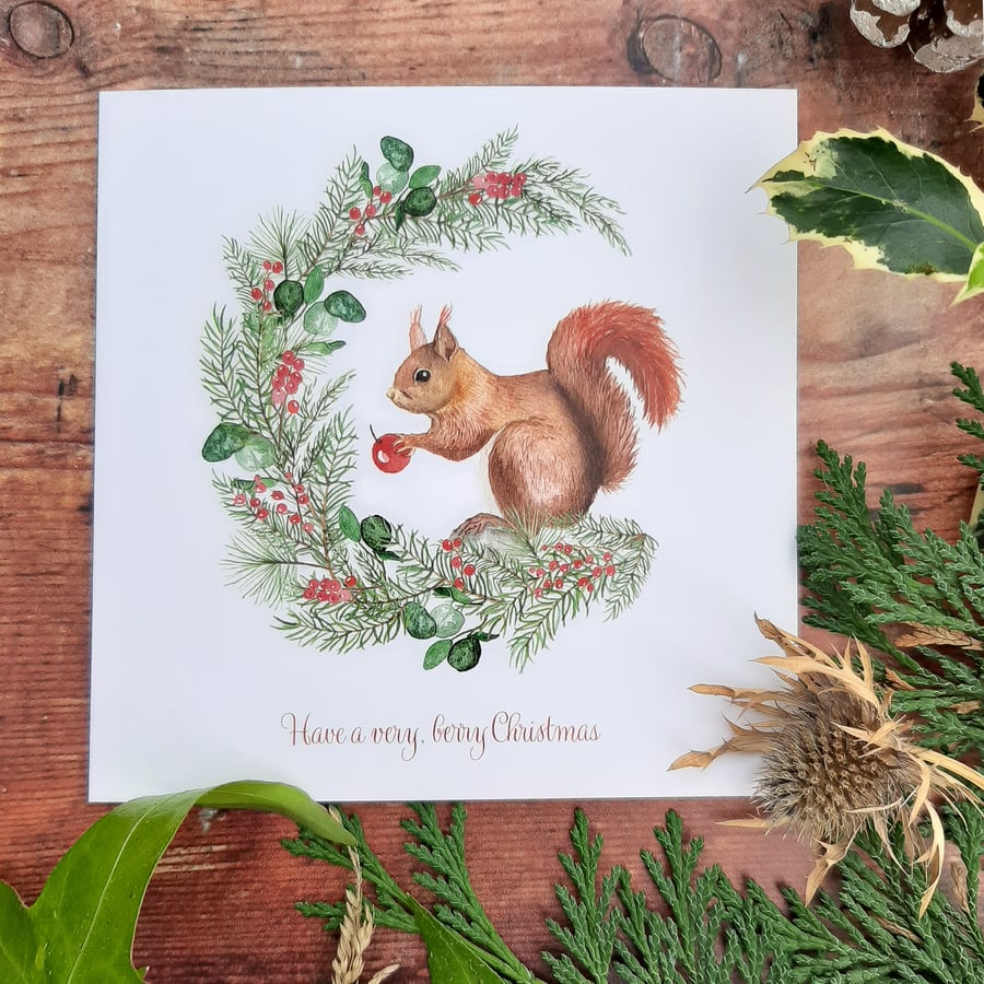 Have a very, berry Christmas Recycled Christmas Card