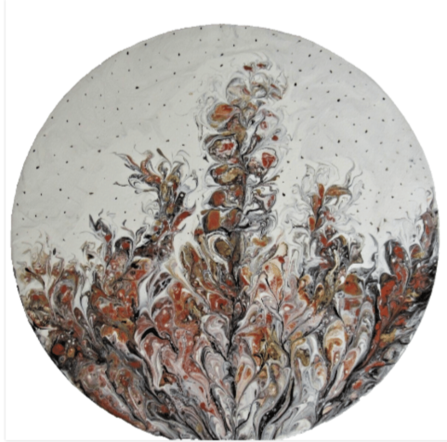 "Enchanted Garden"Original Handmade Abstract Acrylic Painting