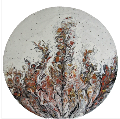 "Enchanted Garden"Original Handmade Abstract Acrylic Painting