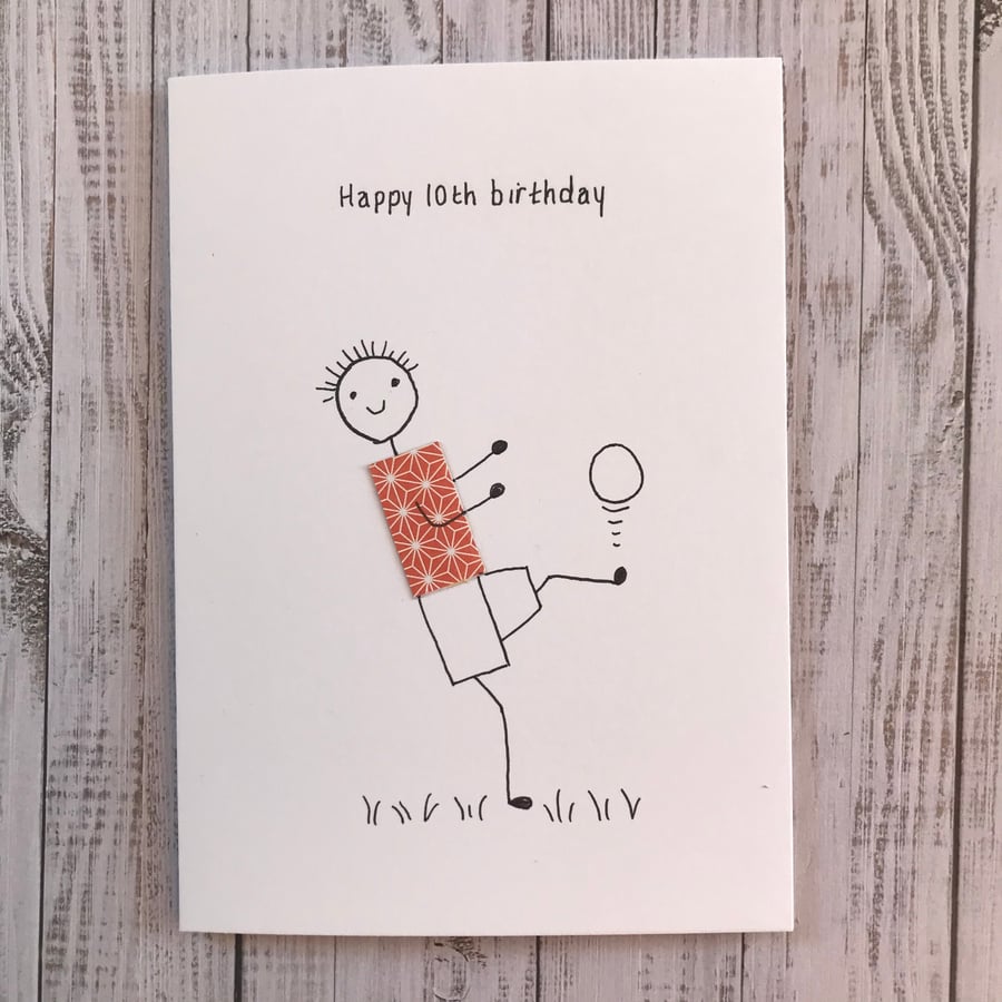 Boy's age card, Personalised, Boy birthday card, Age related