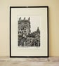 York Minster West Window - Original Hand Pulled Linocut Print - Image 5