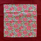 Handmade Liberty Tana Lawn Cotton Hankie - Millie Francesca Pink Pocket Square