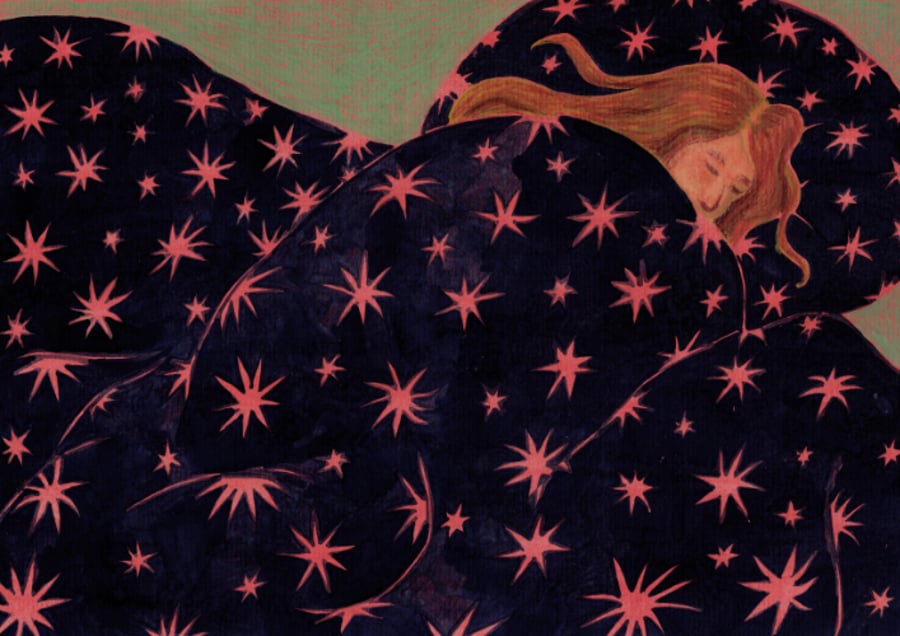 Starry Quilt A4 Art Print