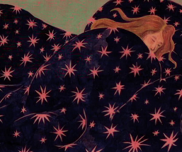 Starry Quilt A4 Art Print