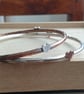 Copper heart bangle, 7th anniversary gift, Romantic jewellery - Image 8