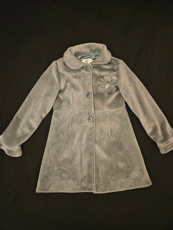 Girls’ Velvet Coat with Satin Lining