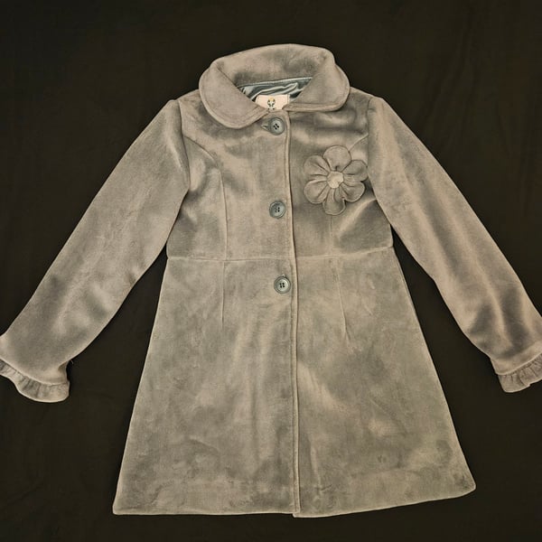 Girls’ Velvet Coat with Satin Lining
