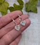 Sterling Silver Heart Drop Hoop Earrings – JBJ3041 - Image 2