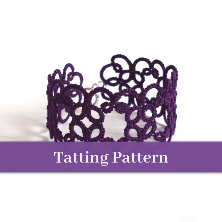 PDF Tatting Pattern - 'Christina' Filigree Lace Bracelet - Beginner