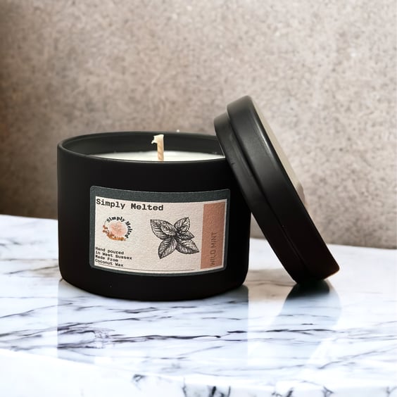 Wild Mint Scented Candle, Made From Coconut Wax