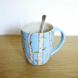 Mug - Silver Birch and Fall Leaves