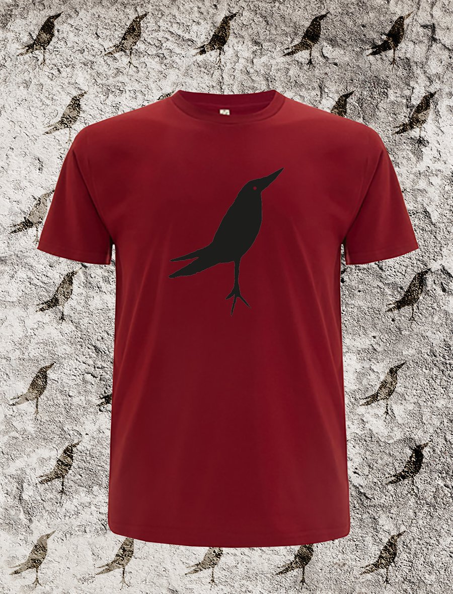 'Boydy' Silkscreen printed Dark Red Unisex T-shirt Large